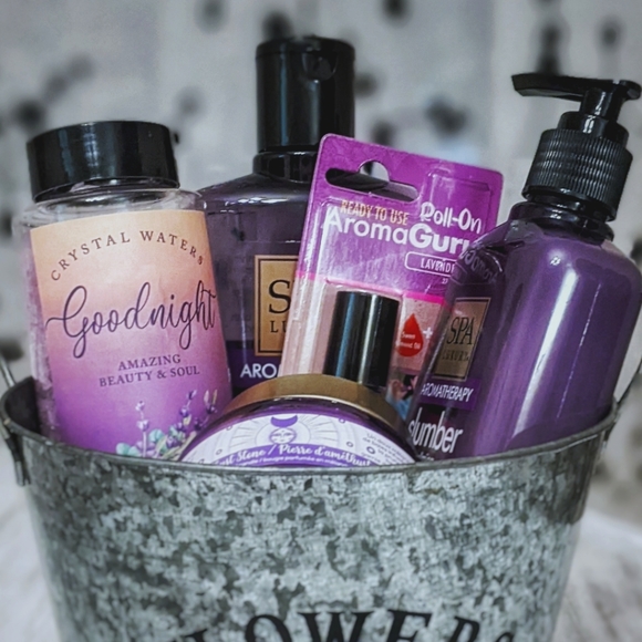 Luxurious Calming Lavender Slumber Gift Basket Relaxation - Picture 3 of 15
